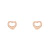 Orecchini a bottone Tiffany & Co Open Heart in oro rosa - 00pp thumbnail