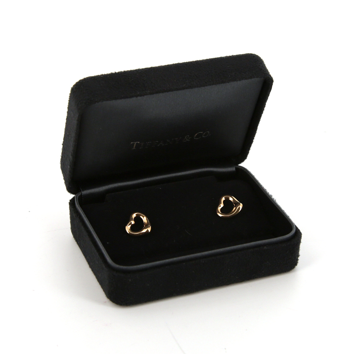 Pendientes Tiffany 
Co Open Heart en oro rosa - Detail D2