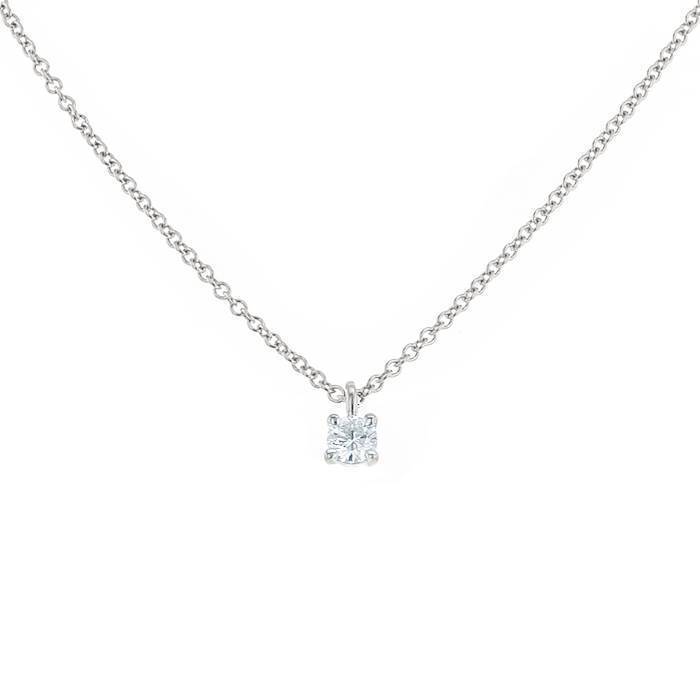 1.5 carat Fine Designr Jewelry Solid 18k White Gold Solitaire Diamond  Necklace | eBay