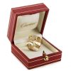 Anello aperto Cartier C de Cartier modello grande in oro bianco,  oro rosa e oro giallo - Detail D2 thumbnail