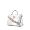 Dior Diorever shoulder bag in silver leather - 00pp thumbnail