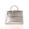 Dior Diorever shoulder bag in silver leather - 360 thumbnail