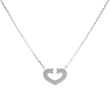 Collier Cartier Coeur et Symbole en or blanc