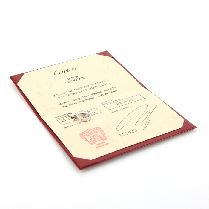 Colgante Cartier Love en oro blanco y diamantes - Detail D2