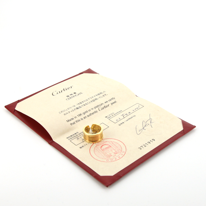 Bague ouverte Cartier C de Cartier grand modèle en or jaune, taille 50 - Detail D2