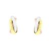 Cartier Trinity large model hoop earrings in 3 golds - 00pp thumbnail