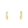 Cartier Trinity medium model hoop earrings in 3 golds - 00pp thumbnail