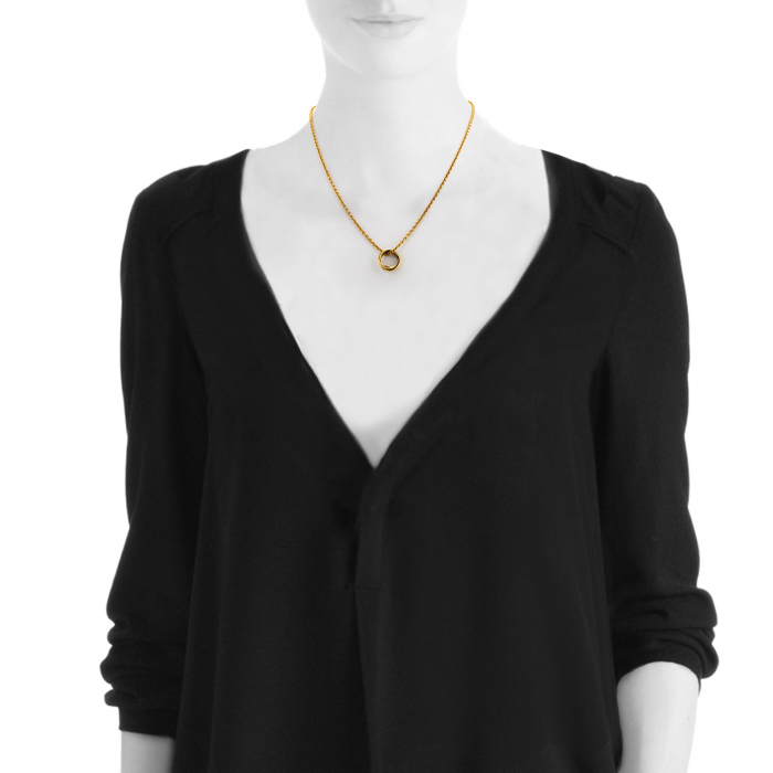 Cartier Trinity small model necklace in 3 golds - Detail D1