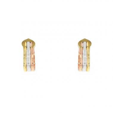 Pendientes Cartier C de Cartier modelo pequeño en 3 oros