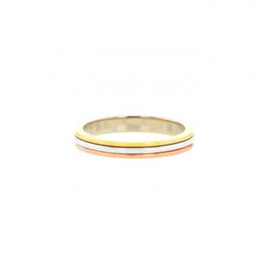 Cartier Vendôme Louis Cartier wedding ring in pink gold,  white gold and yellow gold