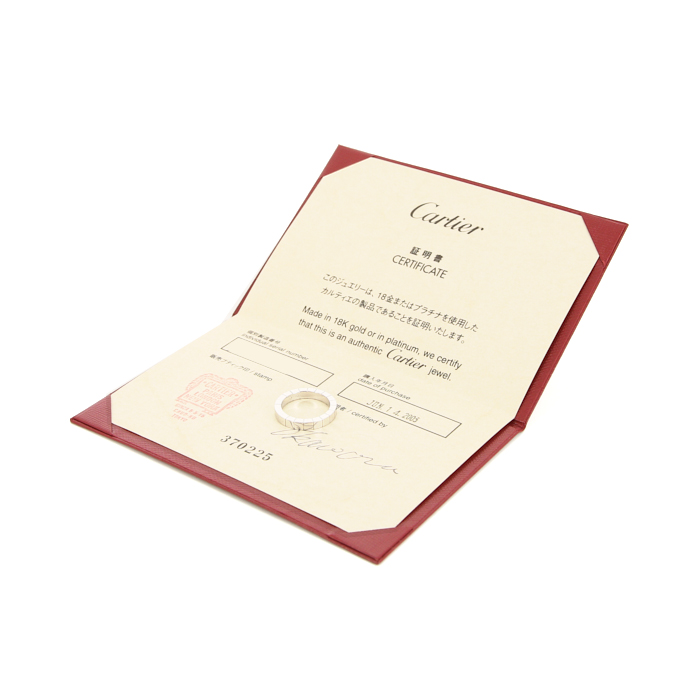 Cartier Lanière ring in white gold, size 50 - Detail D2