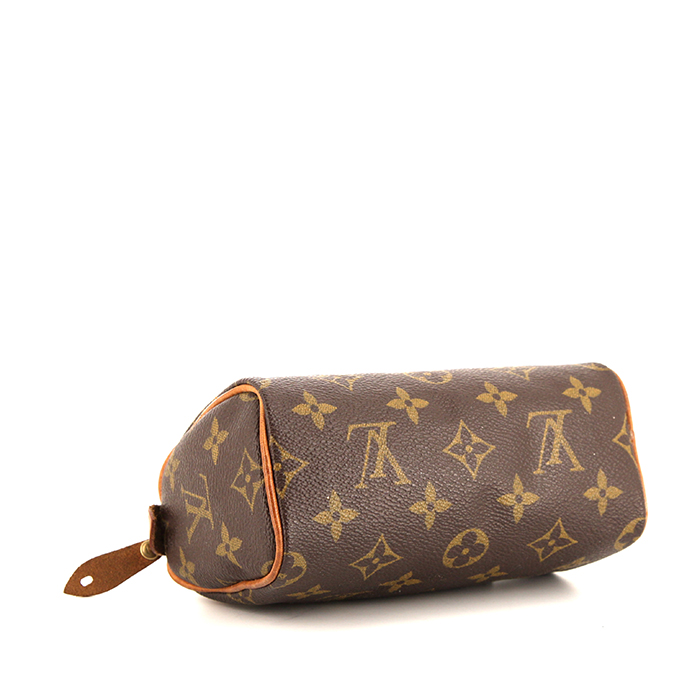 Borsa Louis Vuitton Nano Speedy in tela monogram marrone - Detail D4
