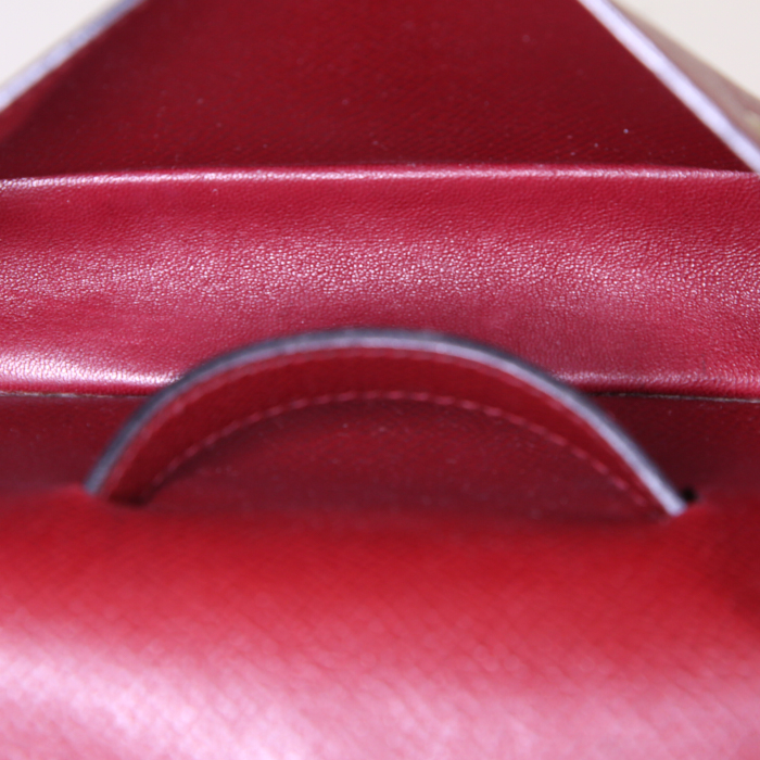 Pochette-ceinture Hermès Floride en cuir Courchevel bordeaux - Detail D2