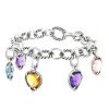 Flexible David Yurman Cable Classique bracelet in silver and colored stones - 00pp thumbnail