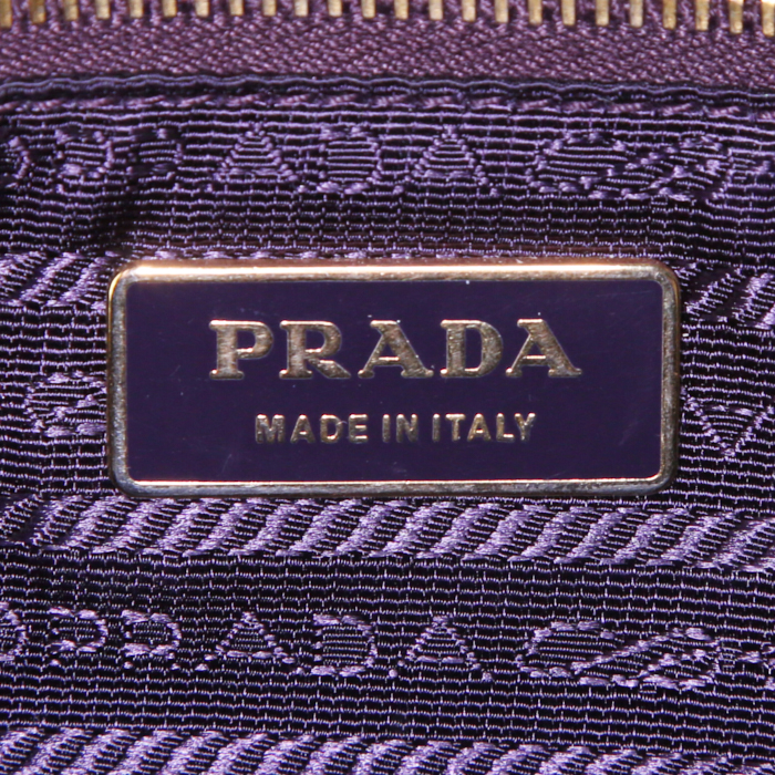Borsa Prada Bowling in pelle viola - Detail D3
