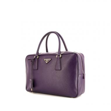 Prada Bowling handbag in purple leather