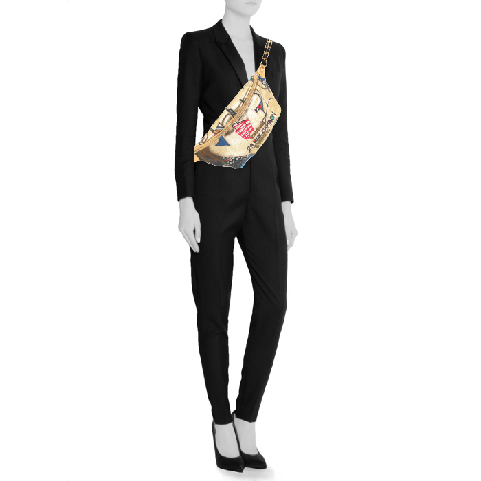 Bolso bandolera Chanel  Editions Limitées en lona dorada - Detail D1