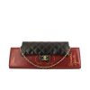 Chanel Editions Limitées bag worn on the shoulder or carried in the hand in burgundy leather and black quilted leather - 360 thumbnail