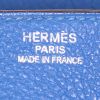 Sac porté épaule ou main Hermes Birkin Shoulder en cuir togo bleu - Detail D3 thumbnail