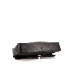 Chanel  East West bag worn on the shoulder or carried in the hand  in black quilted grained leather - Detail D4 thumbnail