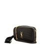 Saint Laurent Lou Caméra shoulder bag in black chevron quilted leather - 00pp thumbnail