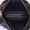 Saint Laurent Lou Caméra shoulder bag in black chevron quilted leather - Detail D2 thumbnail