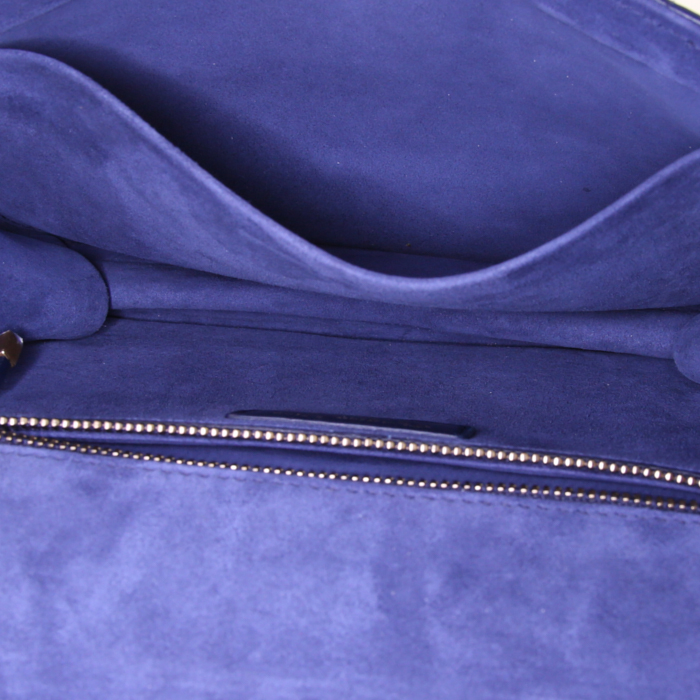 Dior Dioraddict shoulder bag in blue leather cannage - Detail D3
