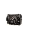 Borsa Chanel Timeless jumbo in pelle verniciata e foderata nera - 00pp thumbnail