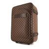 Louis Vuitton Pegase soft suitcase in ebene damier canvas and brown ebene - 00pp thumbnail