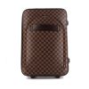 Louis Vuitton Pegase soft suitcase in ebene damier canvas and brown ebene - 360 thumbnail