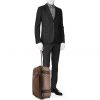 Louis Vuitton Pegase soft suitcase in ebene damier canvas and brown ebene - Detail D1 thumbnail