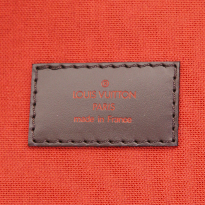 Maleta flexible Louis Vuitton Pegase en lona a cuadros ébano y cuero esmaltado color ébano - Detail D3