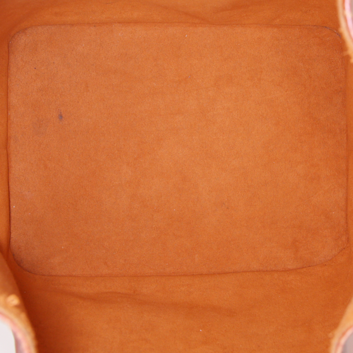 Bolso de mano Louis Vuitton petit Noé en cuero Epi marrón - Detail D2