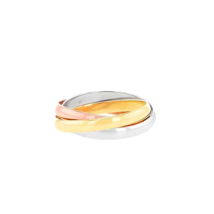 Cartier Trinity small model ring in 3 golds, size 50 - 00pp