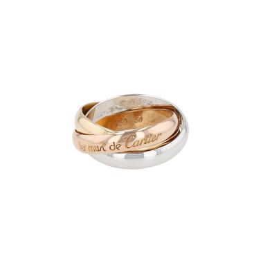 Bague Cartier Trinity "les Must de Cartier" moyen modèle en 3 ors, taille 50