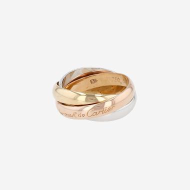 Bague Cartier Trinity "les Must de Cartier" moyen modèle en 3 ors, taille 50
