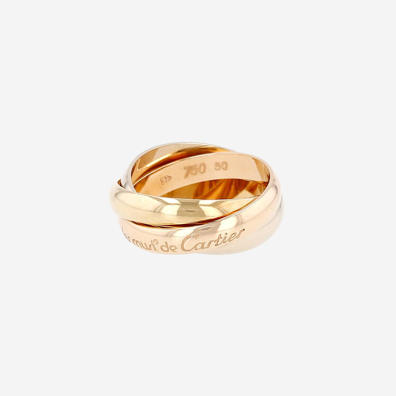 Cartier Trinity "les Must de Cartier" medium model ring in 3 golds, size 50