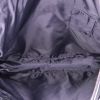 Bolso bandolera Gucci en cuero monogram huella negro y lona negra - Detail D2 thumbnail