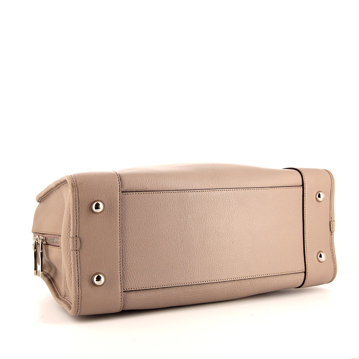 Loewe Amazona large model handbag in taupe leather - Detail D4