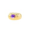 Vintage 1980's ring in yellow gold and amethyst - 00pp thumbnail