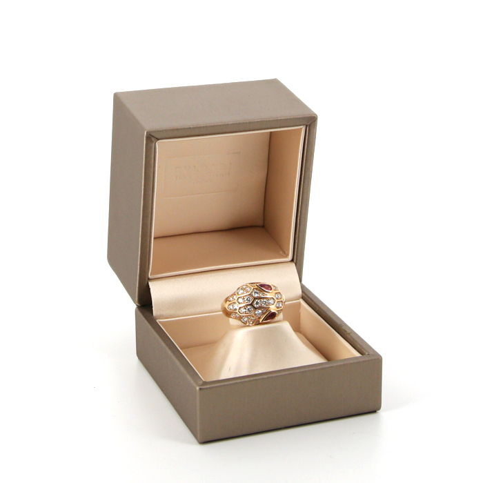 Anello Bulgari Serpenti in oro rosa,  rubellite e diamanti - Detail D2