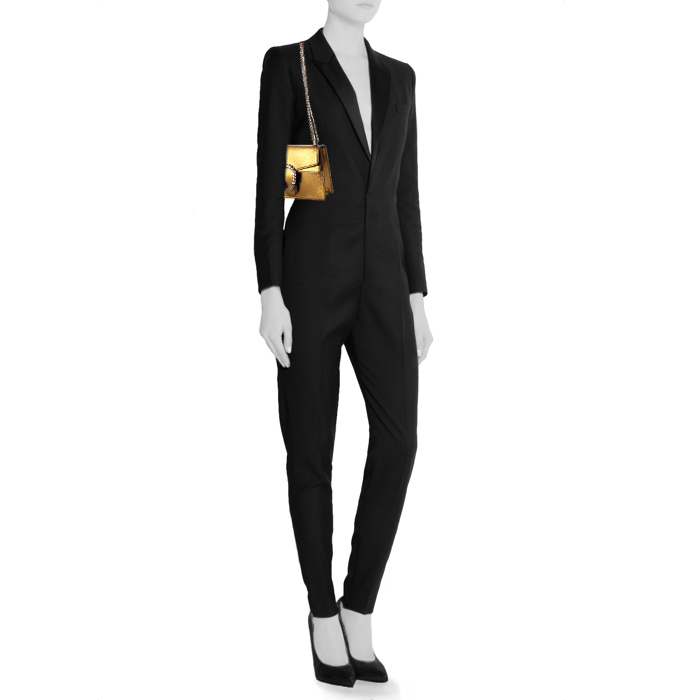 Gucci Dionysus handbag in gold python - Detail D1