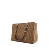 Chanel Shopping GST large model bag worn on the shoulder or carried in the hand in taupe quilted grained leather - 00pp thumbnail