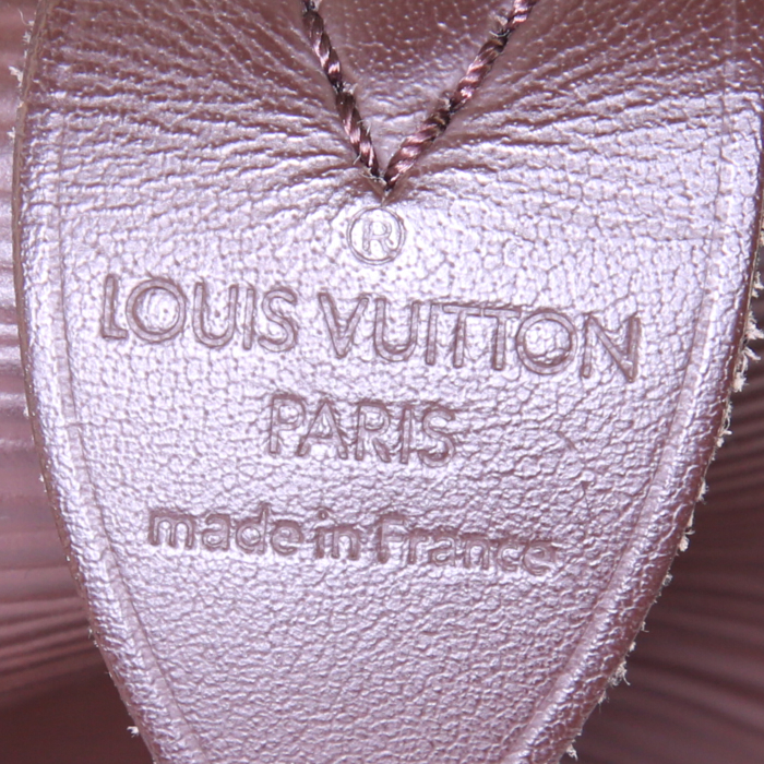 Sac de voyage Louis Vuitton Keepall 45 en cuir épi marron - Detail D3