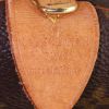 Borsa da viaggio Louis Vuitton Keepall 50 cm in tela monogram marrone e pelle naturale - Detail D4 thumbnail