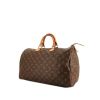 Borsa Louis Vuitton Speedy 40 cm in tela monogram marrone e pelle naturale - 00pp thumbnail