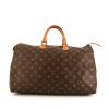 Bolso de mano Louis Vuitton Speedy 40 cm en lona Monogram marrón y cuero natural - 360 thumbnail
