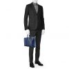 Louis Vuitton Porte documents Voyage briefcase in blue epi leather - Detail D1 thumbnail