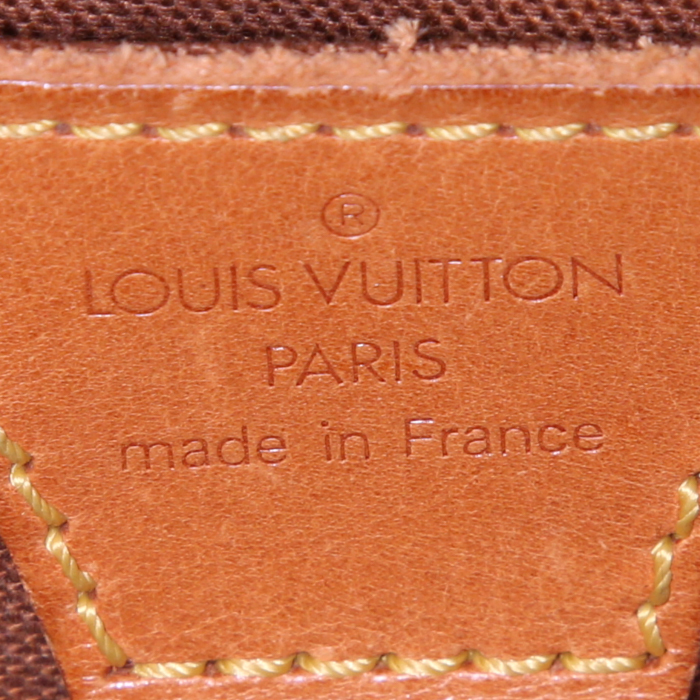 Sac à main Louis Vuitton Ellipse grand modèle en toile monogram marron et cuir naturel - Detail D3