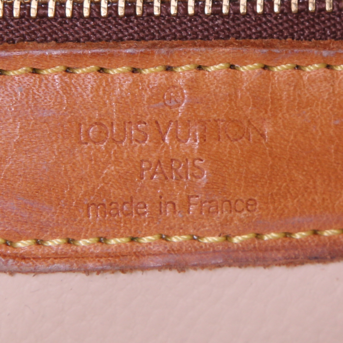 Louis Vuitton Bucket large model shopping bag in monogram canvas and natural leather - Detail D3